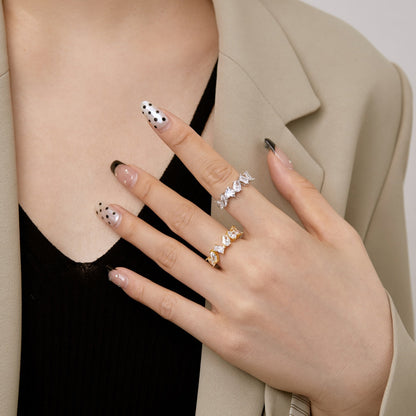 [Love Aura]Delicate Multi Cut Ring