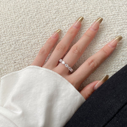 [Love Aura]Exquisite Pear Cut Tennis Ring