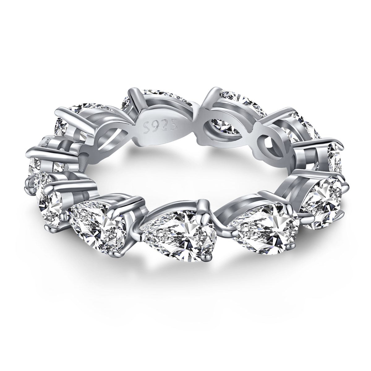 [Love Aura]Exquisite Pear Cut Tennis Ring