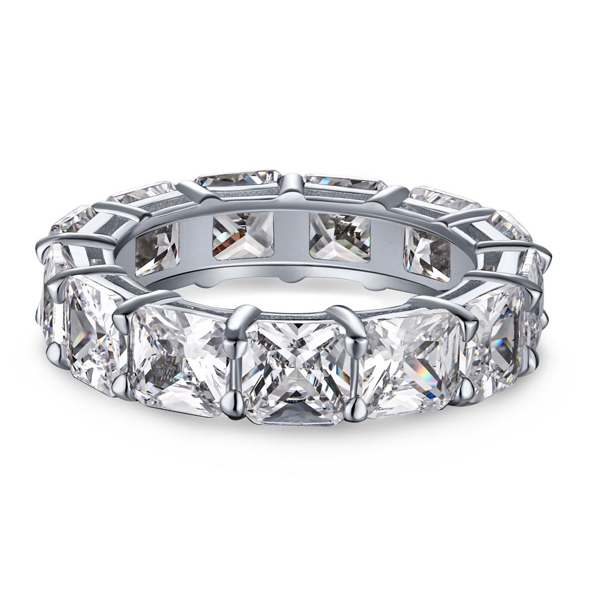 [Love Aura]Elegant Princess Cut Tennis Ring