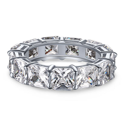 [Love Aura]Elegant Princess Cut Tennis Ring