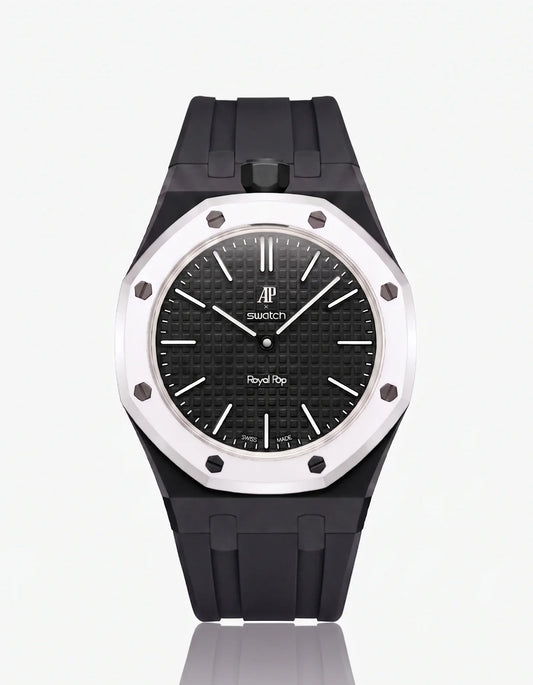 Silicone Strap & Bioceramic Case Royal Pop Ocho Negro(Customize  Colors)
