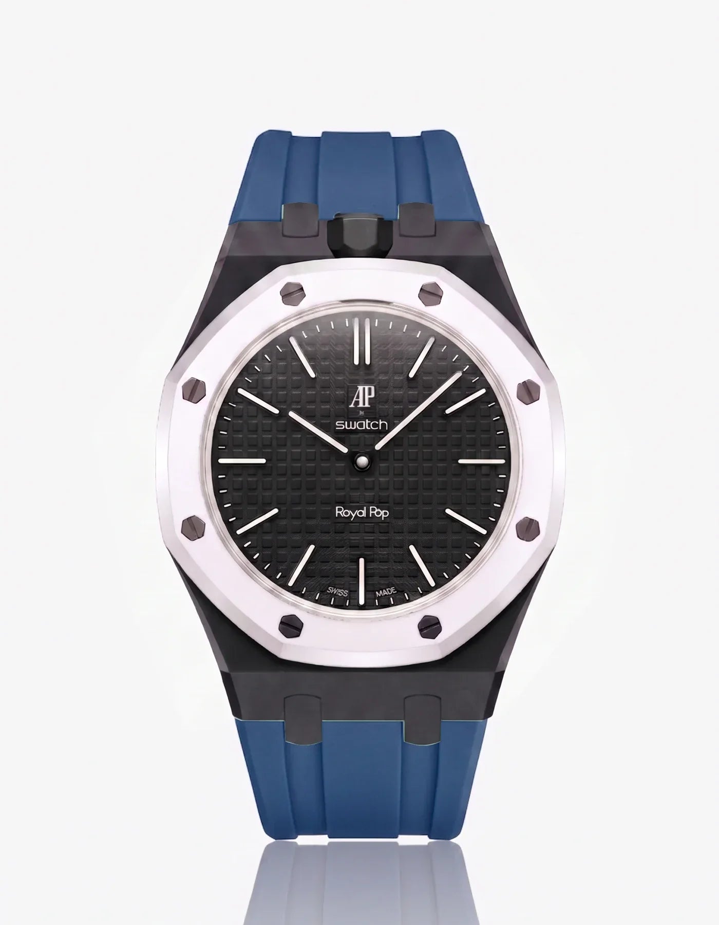 Silicone Strap & Bioceramic Case Royal Pop Ocho Negro(Customize  Colors)