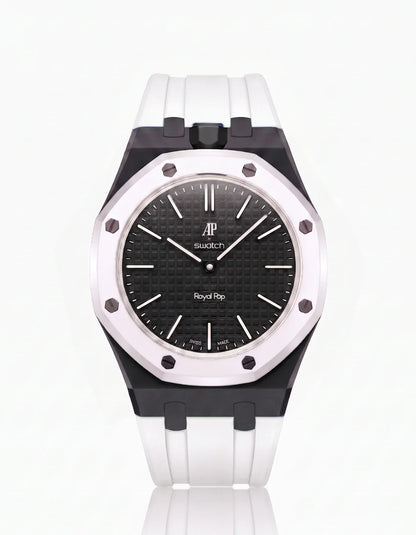 Silicone Strap & Bioceramic Case Royal Pop Ocho Negro(Customize  Colors)