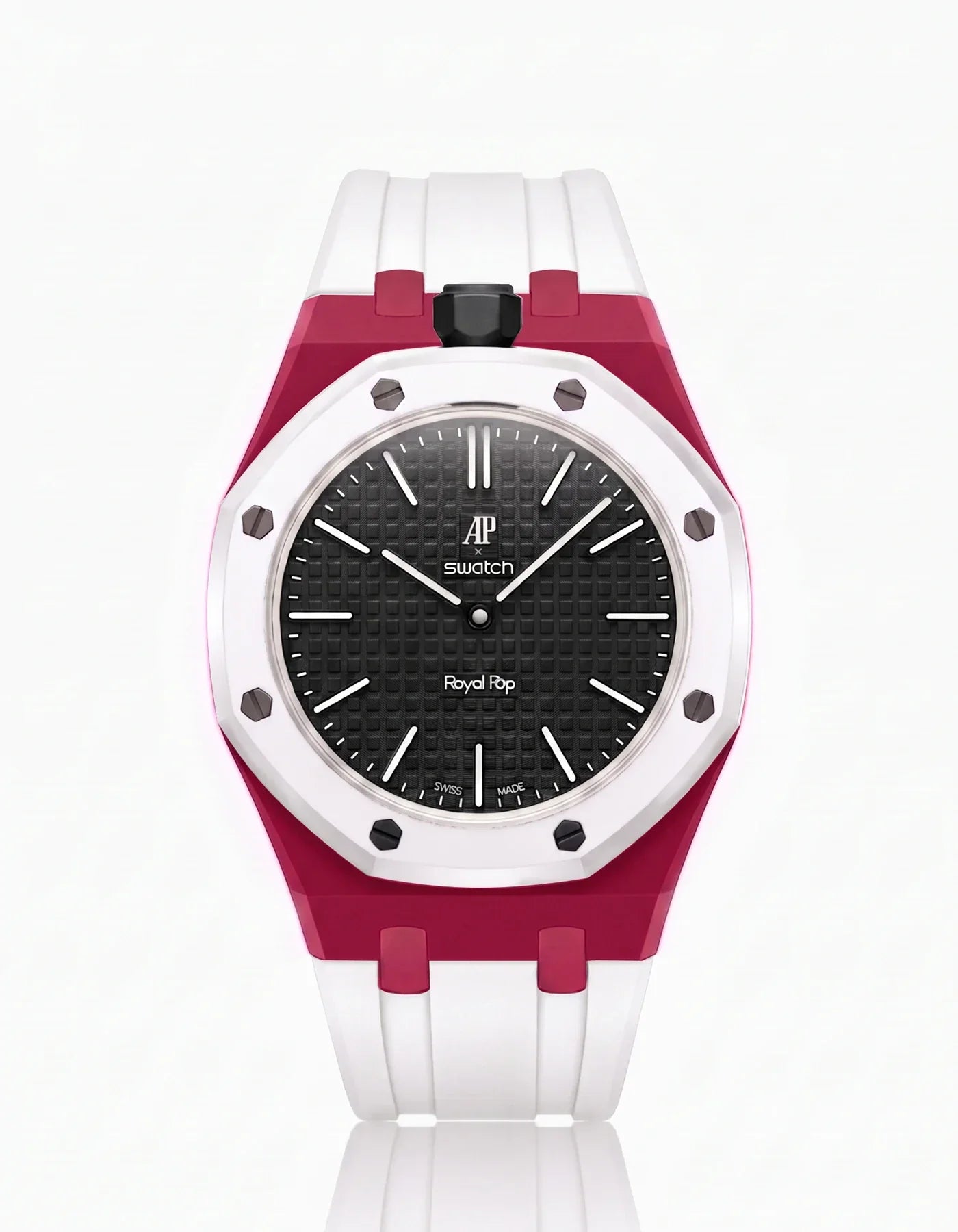 Silicone Strap & Bioceramic Case Royal Pop Ocho Negro(Customize  Colors)