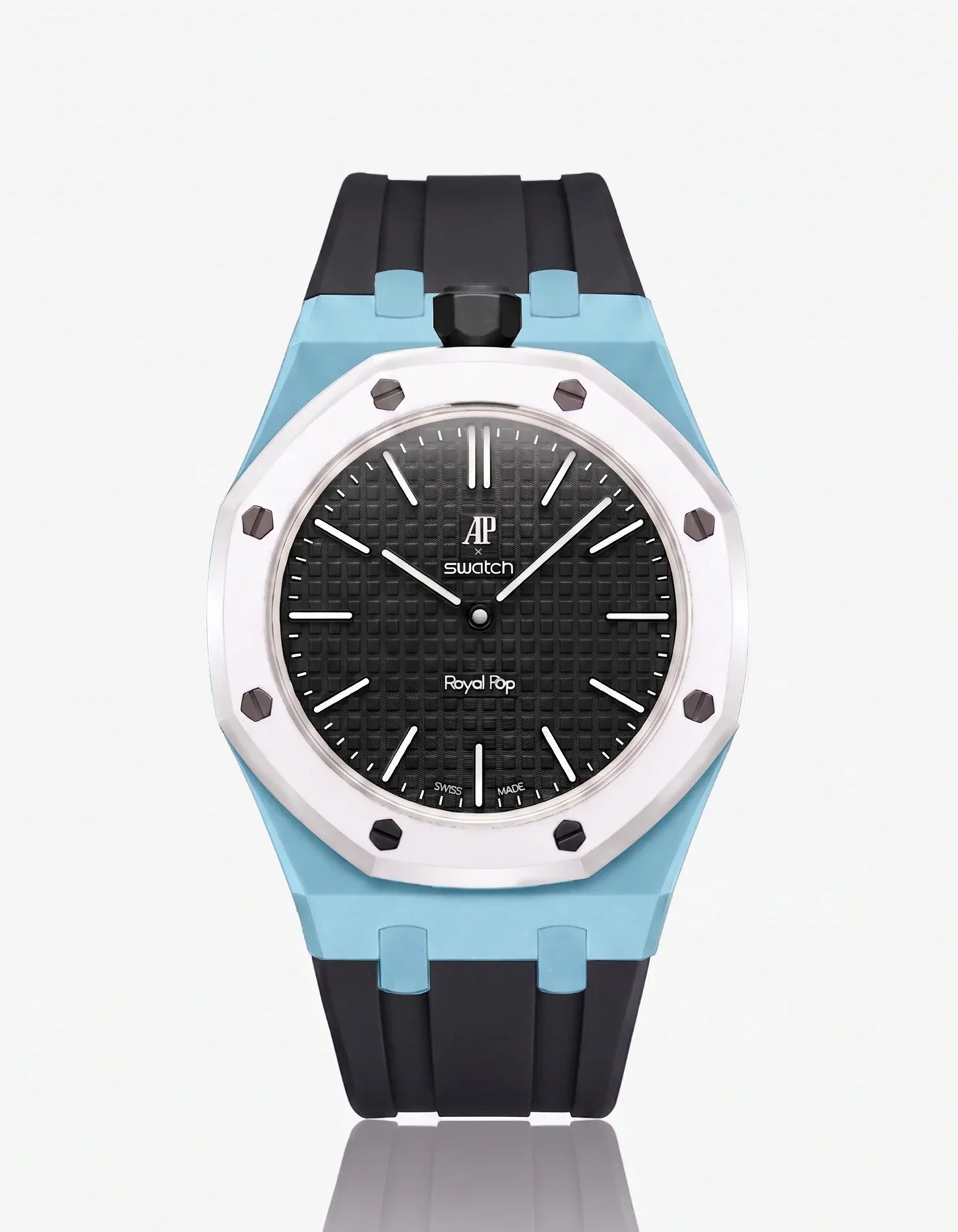 Silicone Strap & Bioceramic Case Royal Pop Ocho Negro(Customize  Colors)