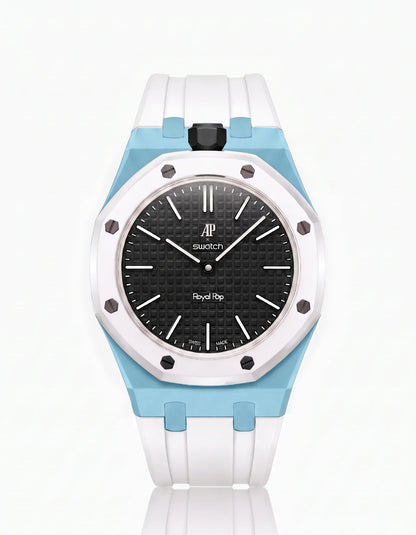 Silicone Strap & Bioceramic Case Royal Pop Ocho Negro(Customize  Colors)
