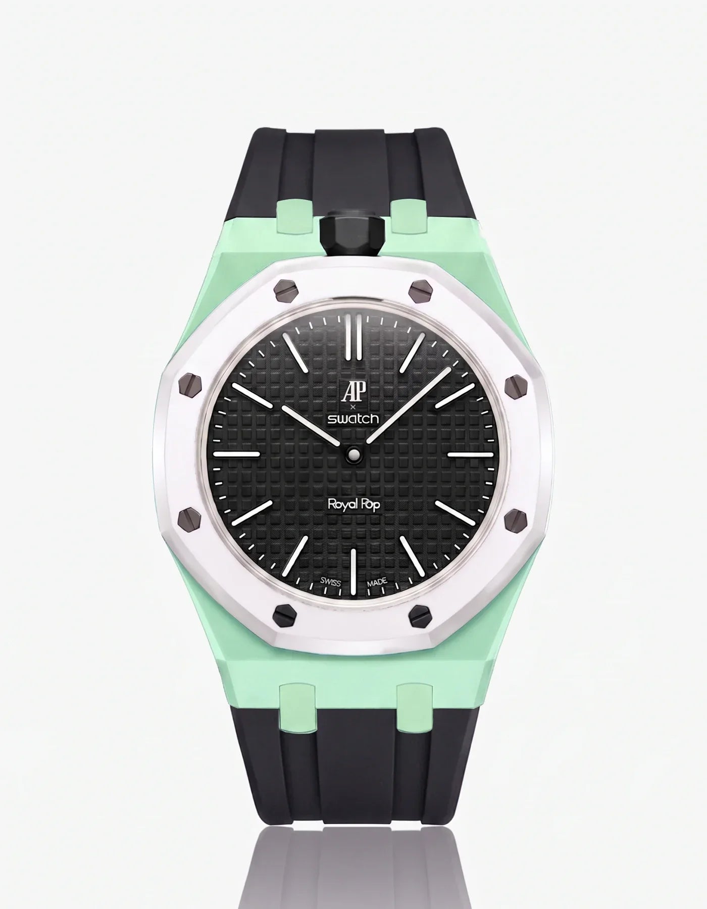 Silicone Strap & Bioceramic Case Royal Pop Ocho Negro(Customize  Colors)
