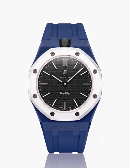 Silicone Strap & Bioceramic Case Royal Pop Ocho Negro(Customize  Colors)