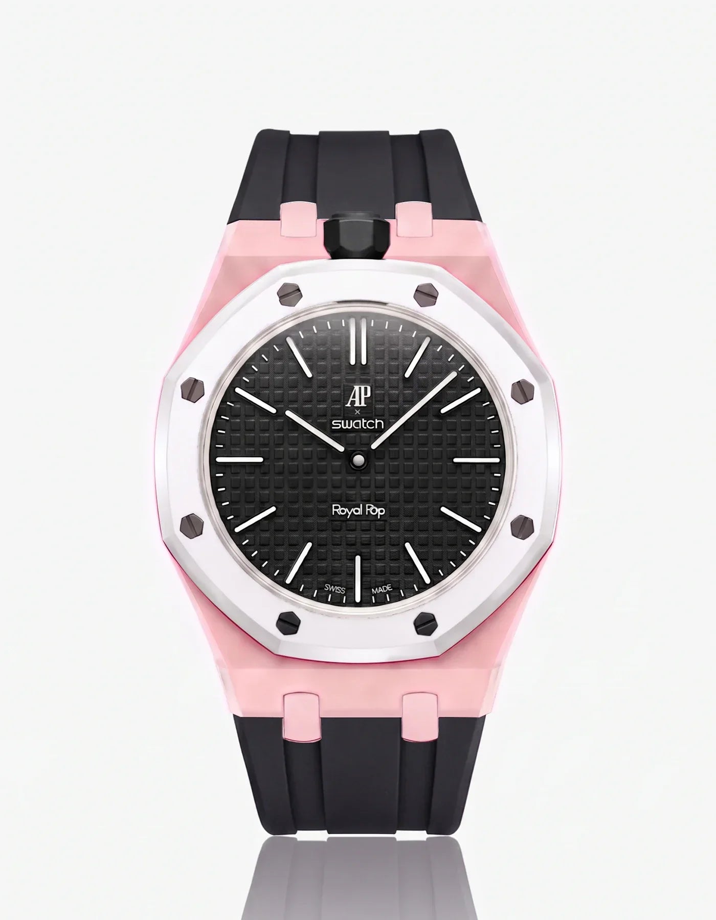 Silicone Strap & Bioceramic Case Royal Pop Ocho Negro(Customize  Colors)