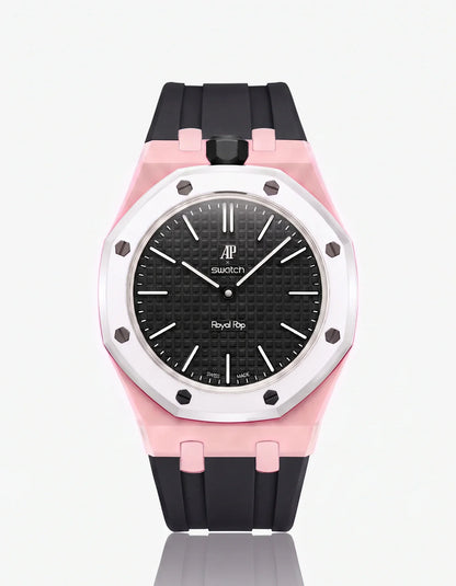 Silicone Strap & Bioceramic Case Royal Pop Ocho Negro(Customize  Colors)