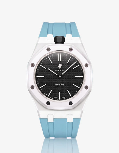 Silicone Strap & Bioceramic Case Royal Pop Ocho Negro(Customize  Colors)