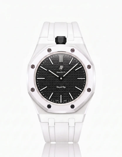 Silicone Strap & Bioceramic Case Royal Pop Ocho Negro(Customize  Colors)
