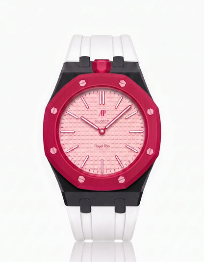 Rubber Strap & Case For AP x Swatch Royal Pop Otto Rosso