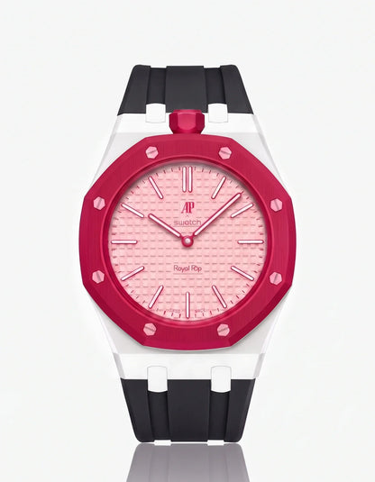 Rubber Strap & Case For AP x Swatch Royal Pop Otto Rosso