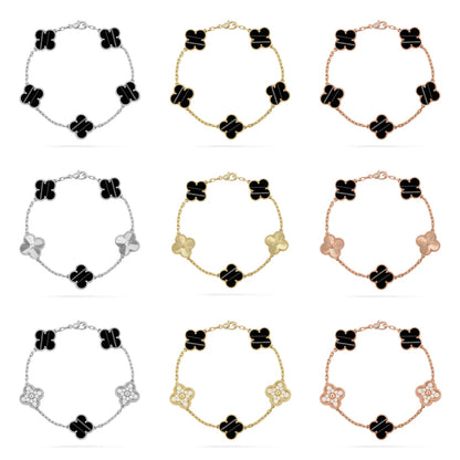 [Love Aura] CLOVER 5 MOTIF PULSAR STONE BRACELET COLLECTION