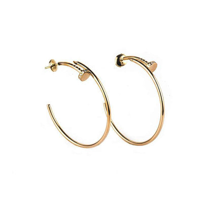 [Love Aura]JUSTE EARRINGS GOLD DIAMONDS 1.8MM