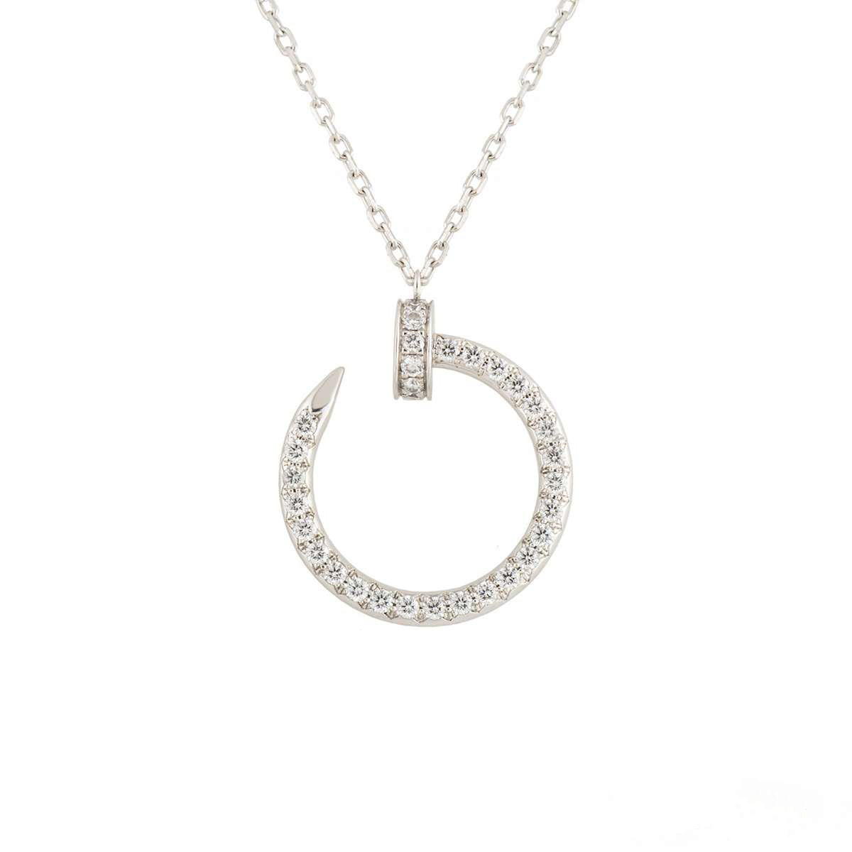 [Love Aura]JUSTE NECKLACE SILVER DIAMONDS