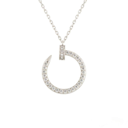 [Love Aura]JUSTE NECKLACE SILVER DIAMONDS