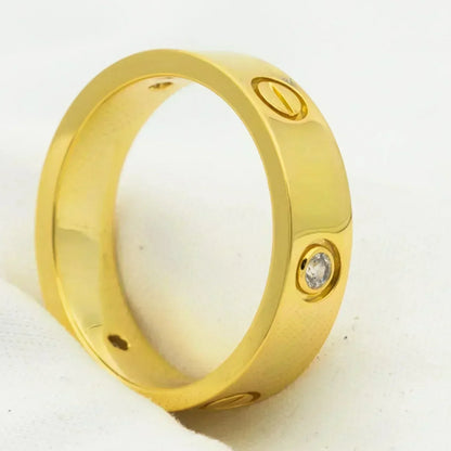 [Love Aura]LOVE RING 5.5MM 3 DIAMONDS GOLD