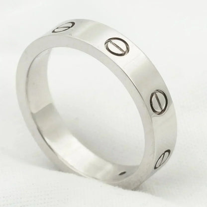 [Love Aura]LOVE RING 4MM 1 DIAMOND SILVER