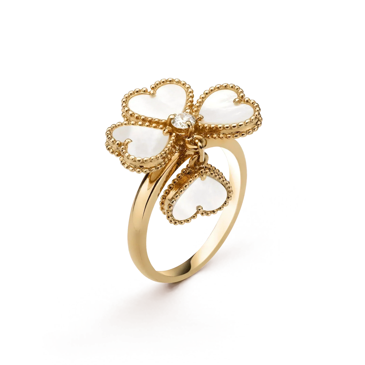 [Love Aura]SWEET CLOVER WHITE MOP RING