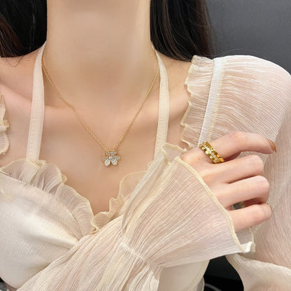 [Love Aura]FLOWER DIAMOND NECKLACE