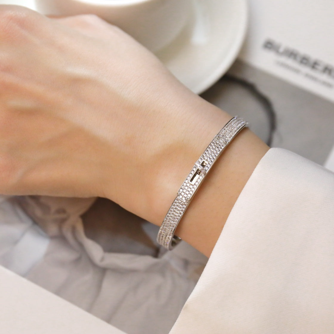 [Love Aura]KELLY BRACELET DIAMOND PAVED