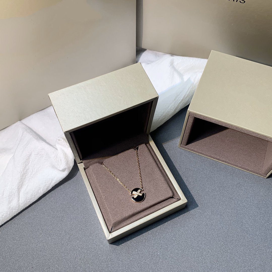 [Love Aura]JEUX DE PINK GOLD DIAMOND NECKLACE