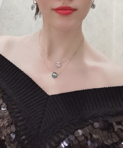 [Love Aura]JEUX DE PINK GOLD DIAMOND NECKLACE