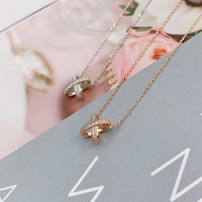 [Love Aura]JEUX DE DIAMOND NECKLACE