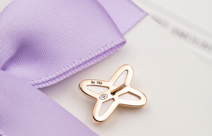 [Love Aura]JEUX DE WHITE MOP ROSE GOLD DIAMOND EARRINGS