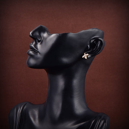 [Love Aura]JEUX DE GOLD DIAMOND EARRINGS