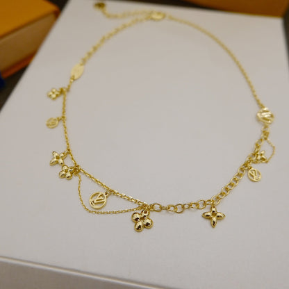 [Love Aura]BLOOMING SUPPLE NECKLACE BRASS