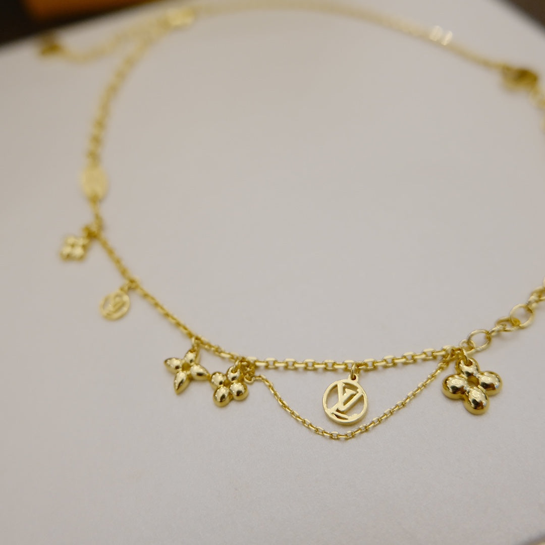 [Love Aura]BLOOMING SUPPLE NECKLACE BRASS