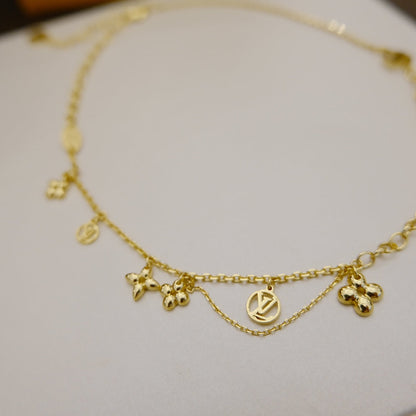 [Love Aura]BLOOMING SUPPLE NECKLACE BRASS