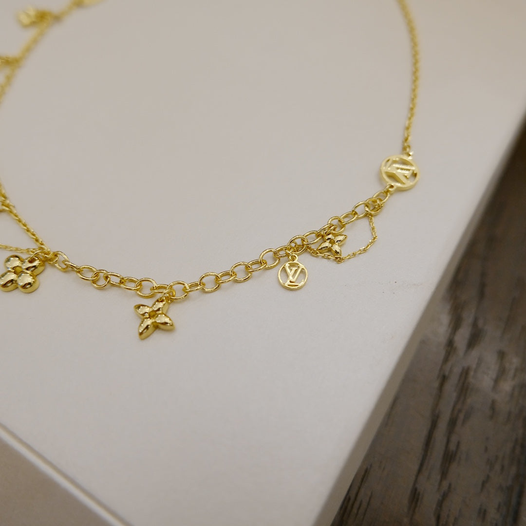 [Love Aura]BLOOMING SUPPLE NECKLACE BRASS