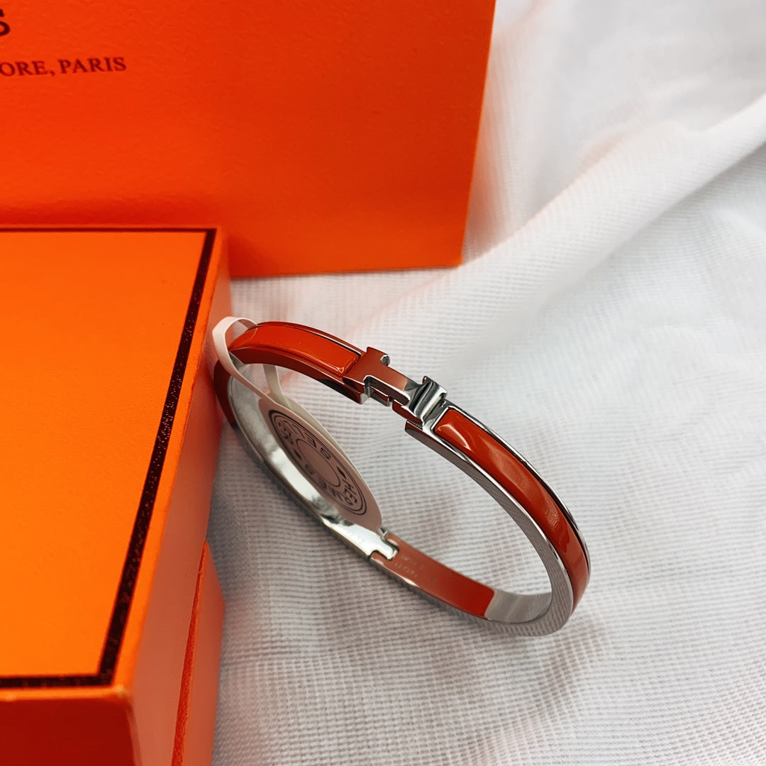 [Love Aura]CLASSIC HM CLIC RED 8MM ENAMEL BRACELET