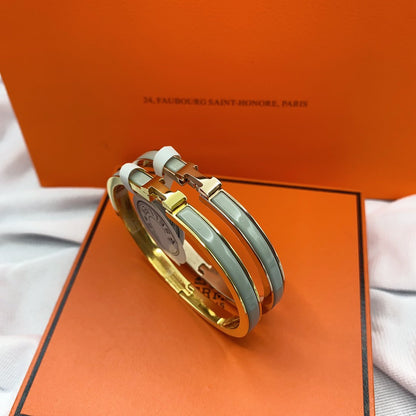 [Love Aura]CLASSIC HM CLIC GREEN 8MM ENAMEL BRACELET