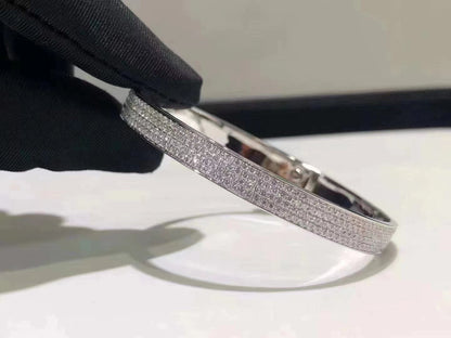 [Love Aura]HM KELLY BRACELET IN SILVER AND FULL PAVE DIAMOND