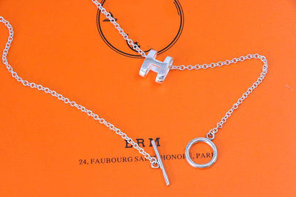 [Love Aura]HM NECKLACE H LETTER OVAL SERIES