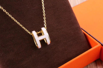 [Love Aura]HM CLIC YELLOW ENAMEL GOLD NECKLACE