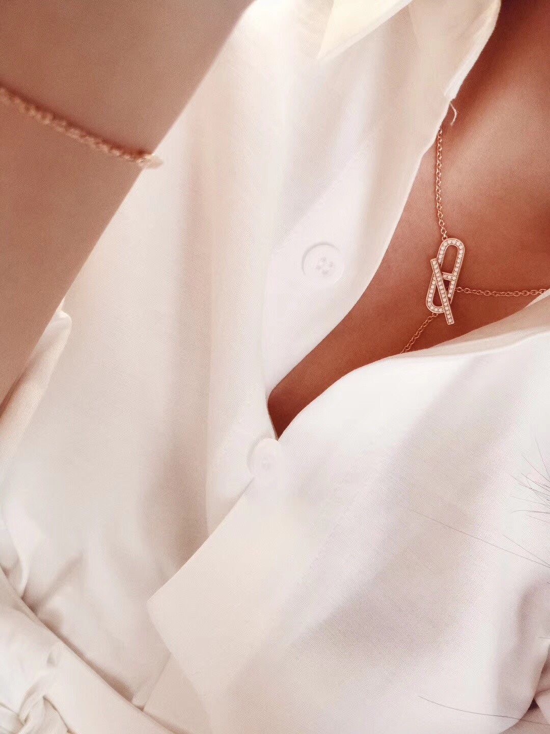 [Love Aura]HM FIRE PIG NOSE NECKLACE TRENDY STREET