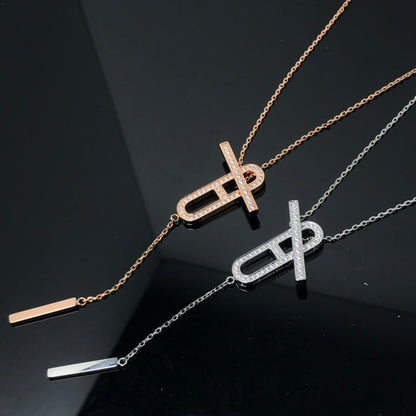[Love Aura]HM NECKLACE PLATINUM ROSE GOLD DIAMOND