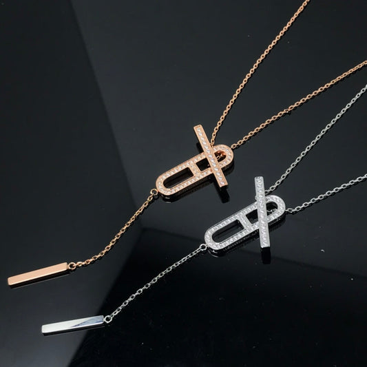 [Love Aura]HM NECKLACE PLATINUM ROSE GOLD DIAMOND