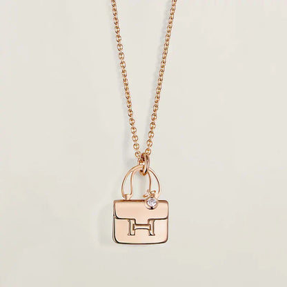 [Love Aura]AMULETTE PEDANT ROSE GOLD NECKLACE
