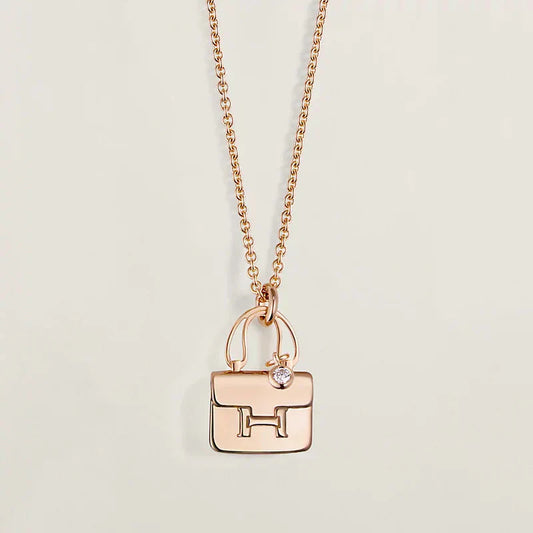 [Love Aura]AMULETTE PEDANT ROSE GOLD NECKLACE