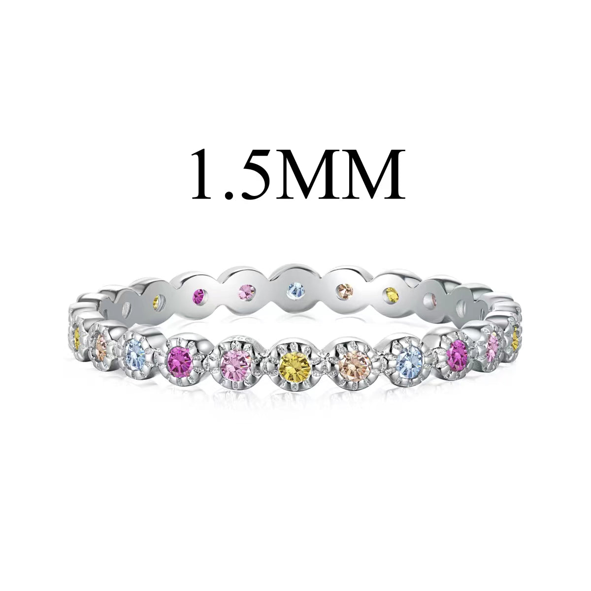 [Love Aura]Radiant Sparkling Round Cut Daily Ring