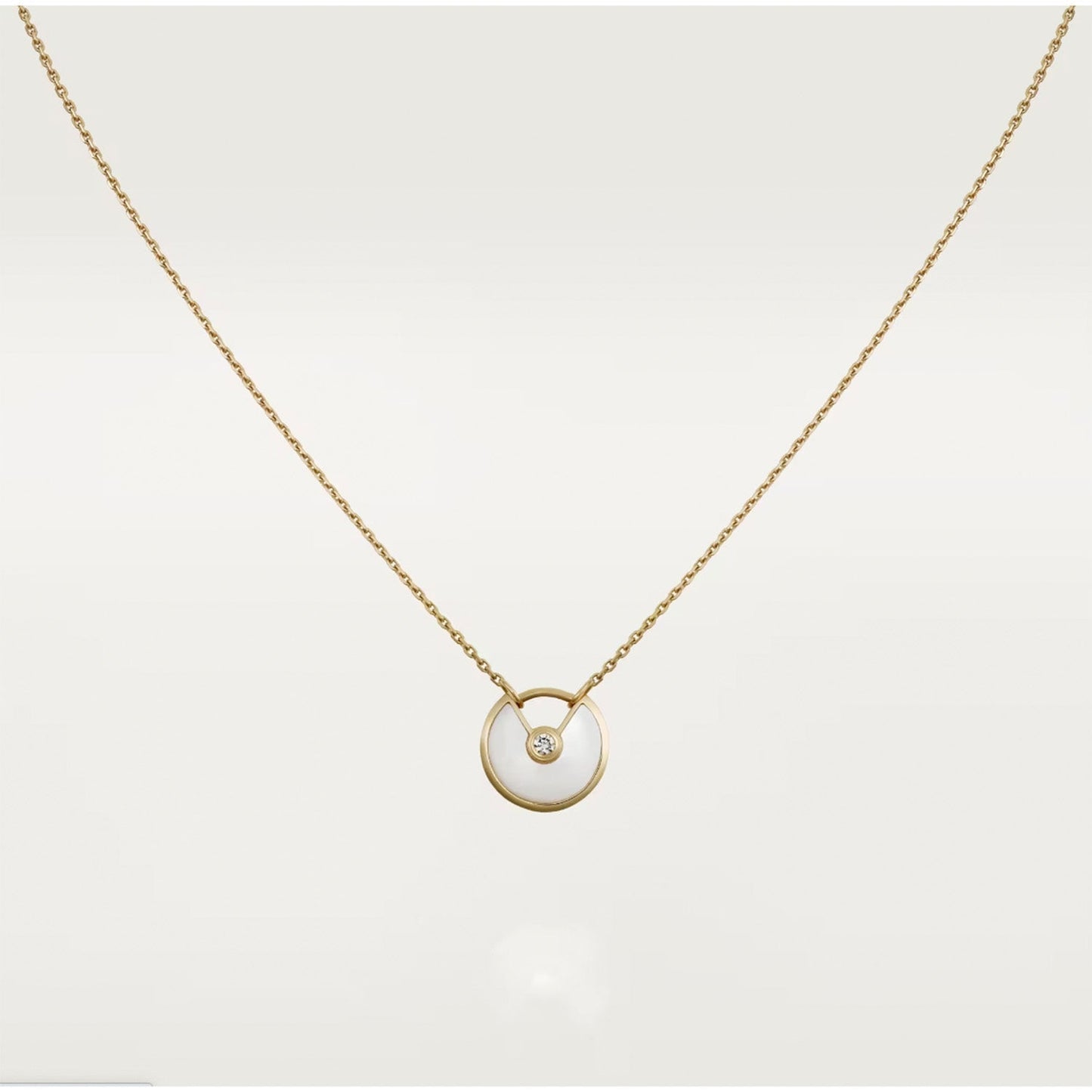 [Love Aura]AMULETTE ROSE GOLD MOP NECKLACE