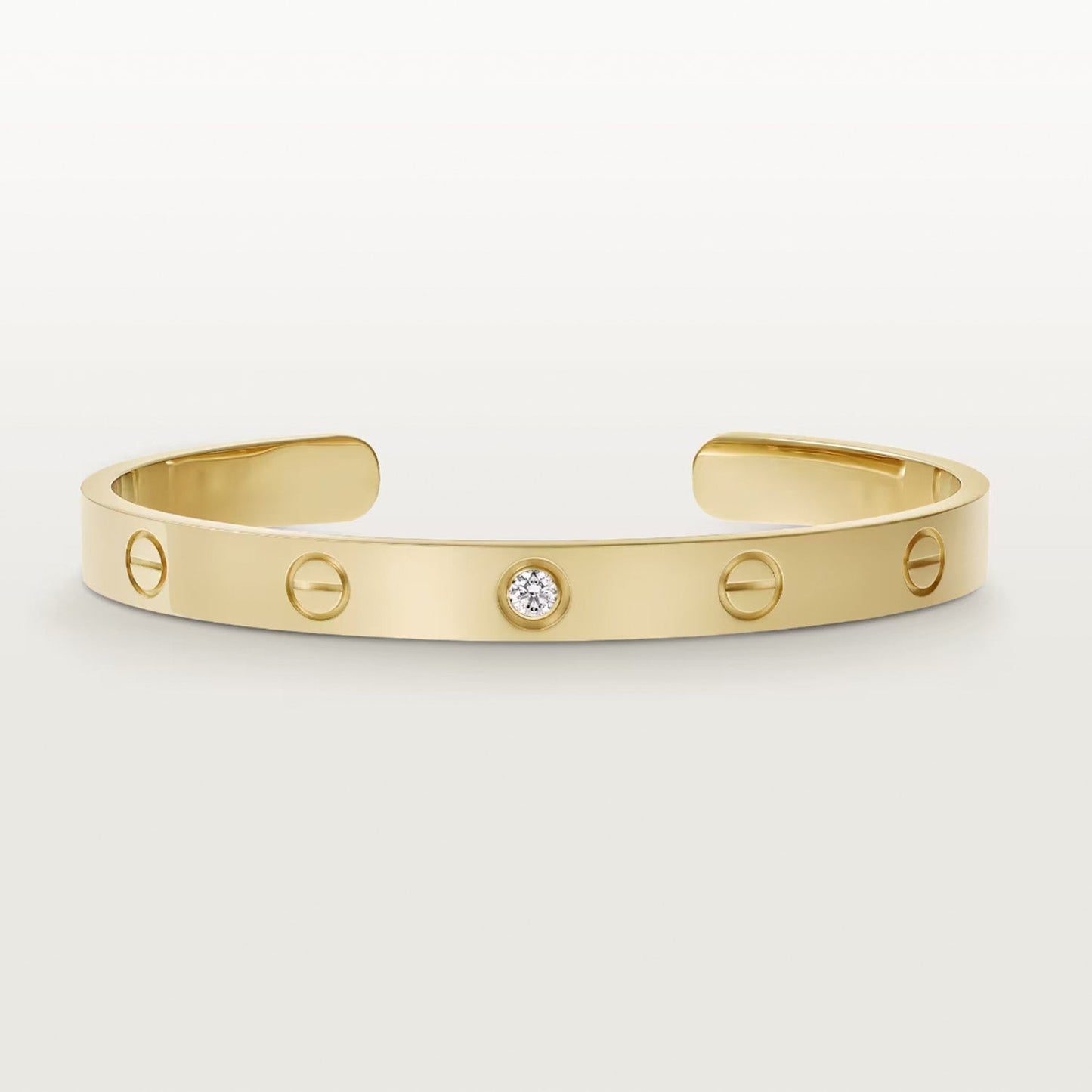 [Love Aura]LOVE BRACELET 6.1MM 1 DIAMOND OPEN CUFF